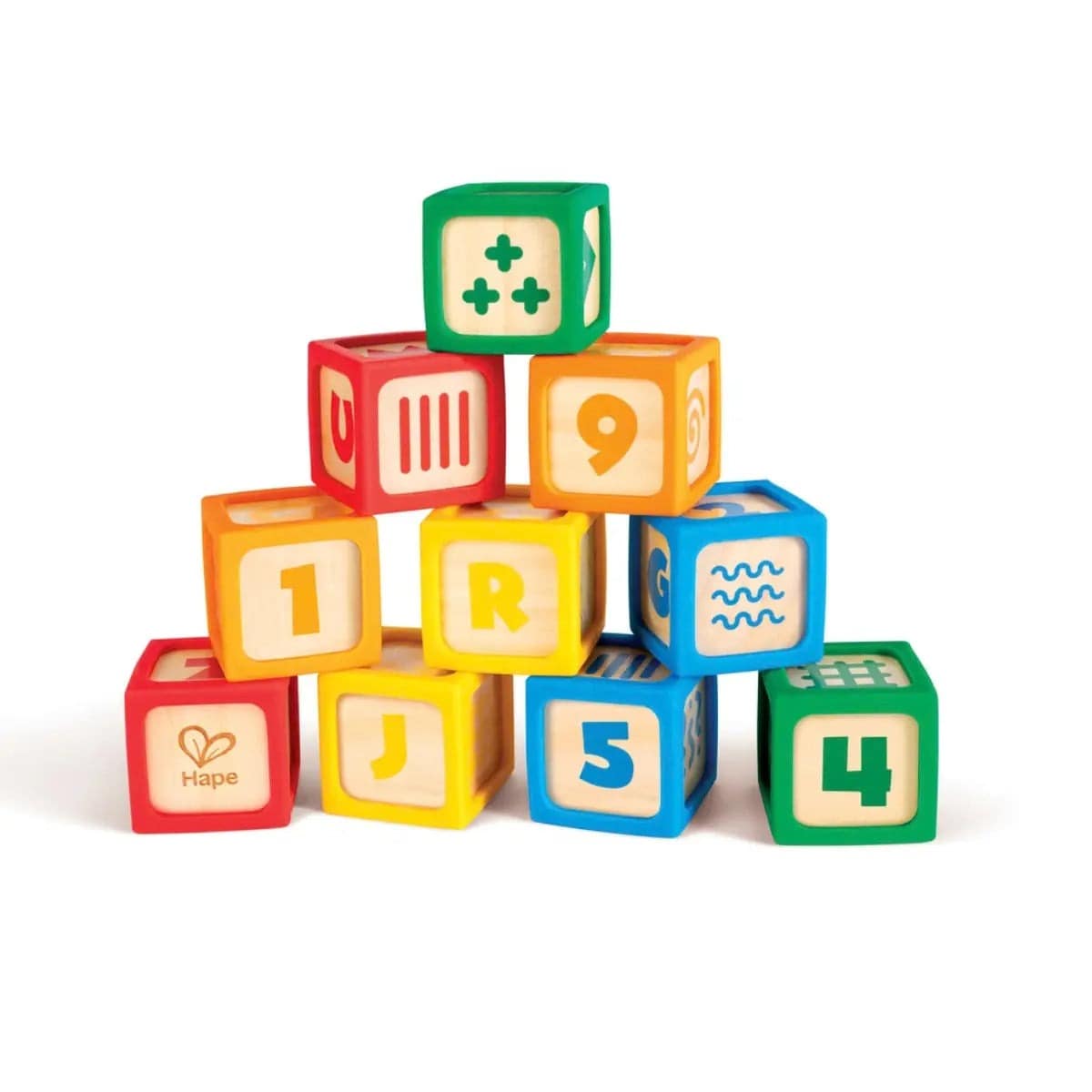 Hape Grip-n-Stack Silicone & Wood Blocks