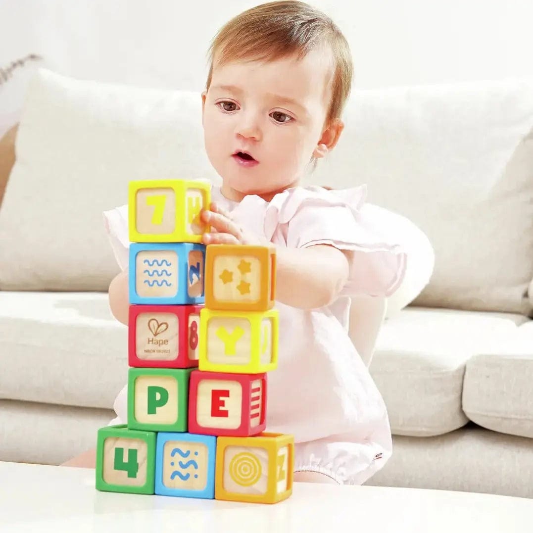 Hape Grip-n-Stack Silicone & Wood Blocks