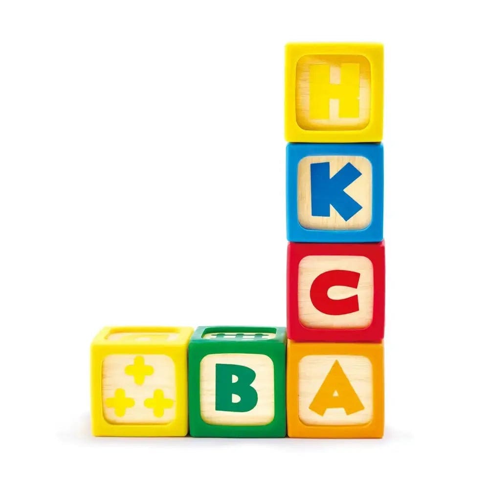 Hape Grip-n-Stack Silicone & Wood Blocks