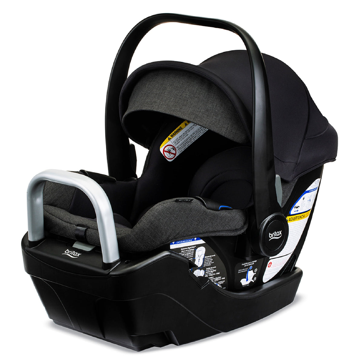 Britax Willow S Infant Car Seat with Alpine Anti-Rebound Base - Raven Black