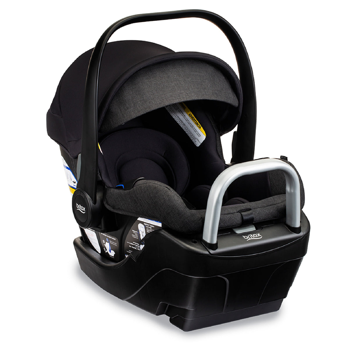 Britax Willow S Infant Car Seat with Alpine Anti-Rebound Base - Raven Black