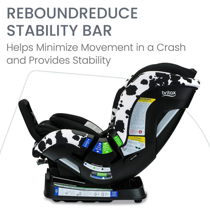 Britax Poplar S ClickTight Convertible Car Seat, Slim 17-Inch Design - Cowmooflage