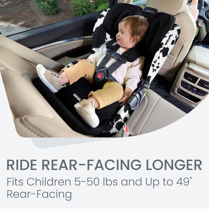 Britax Poplar S ClickTight Convertible Car Seat, Slim 17-Inch Design - Cowmooflage