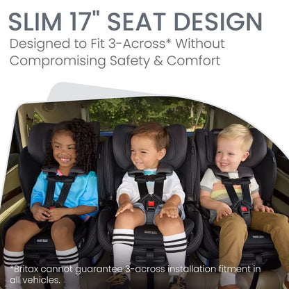 Britax Poplar S ClickTight Convertible Car Seat, Slim 17-Inch Design - Stone Onyx - E1D233M
