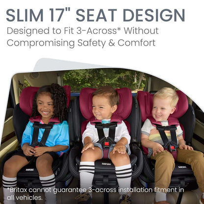 Britax Poplar S ClickTight Convertible Car Seat, Slim 17-Inch Design - Ruby Onyx - E1D234E