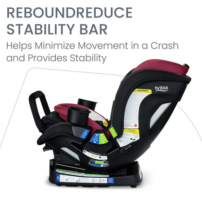 Britax Poplar S ClickTight Convertible Car Seat, Slim 17-Inch Design - Ruby Onyx - E1D234E