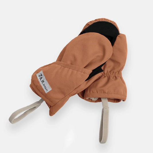 7 A.M. Enfant Mittens - Benji Plush - Spice, 6-12M - MT80-D2-SP