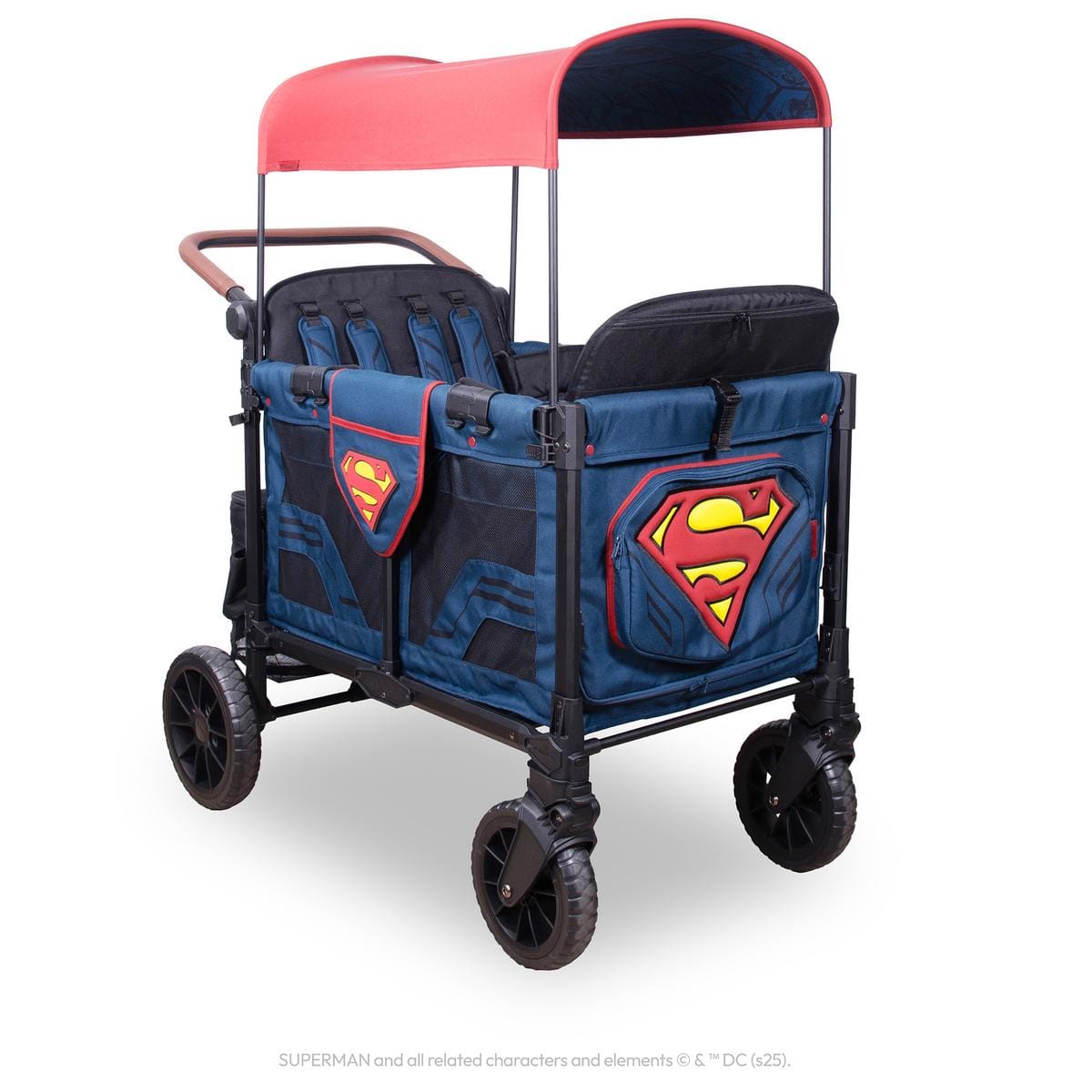 WonderFold W4 Luxe Pro (4 Seater) Stroller Wagon - Superman - W4LUXP-WBSP