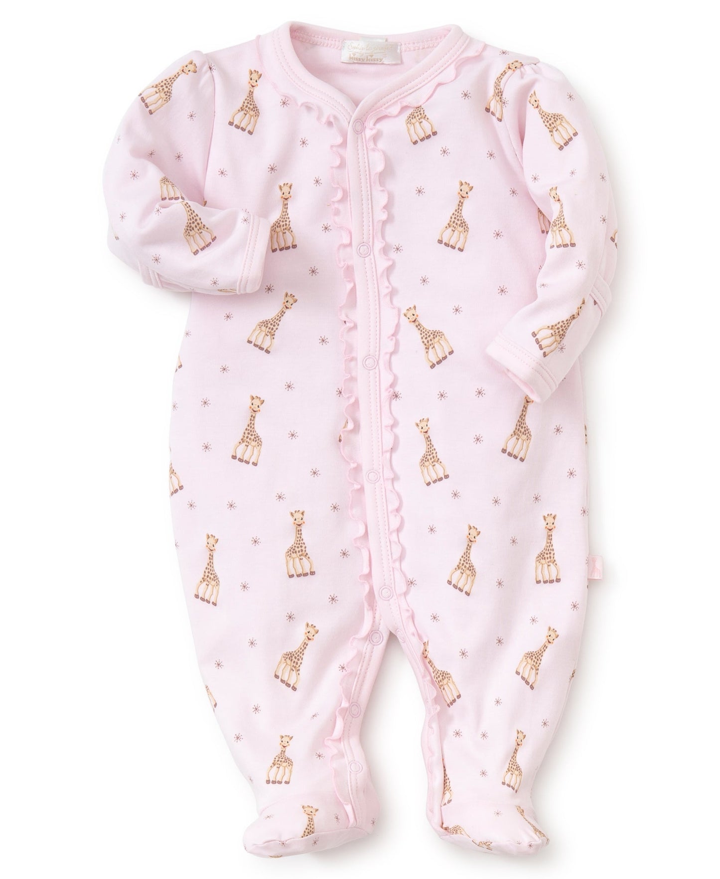 Kissy Kissy Zip Footie - Sophie la Girafe Pink, 0-3M