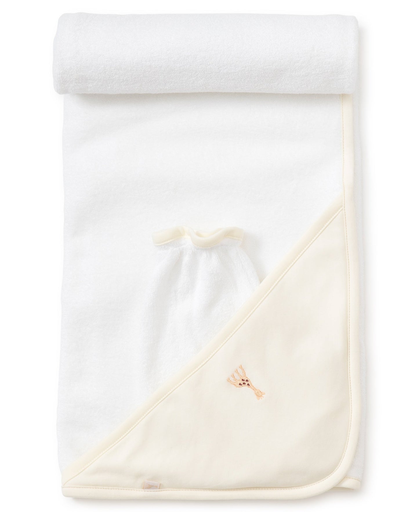 Kissy Kissy Sophie la Girafe Towel with Mitt - White/Ecru