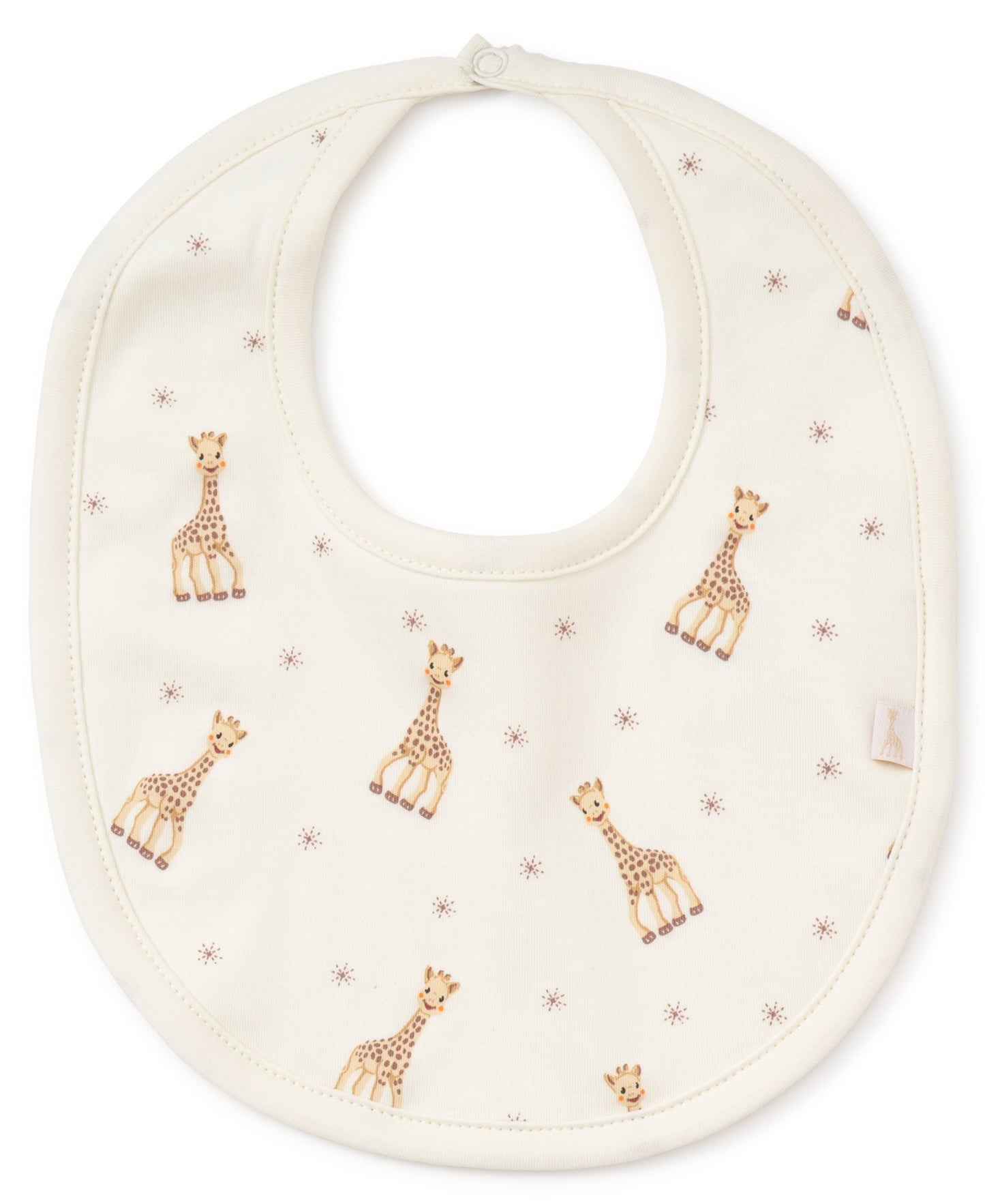 Kissy Kissy Sophie la Girafe Print Bib - Ecru