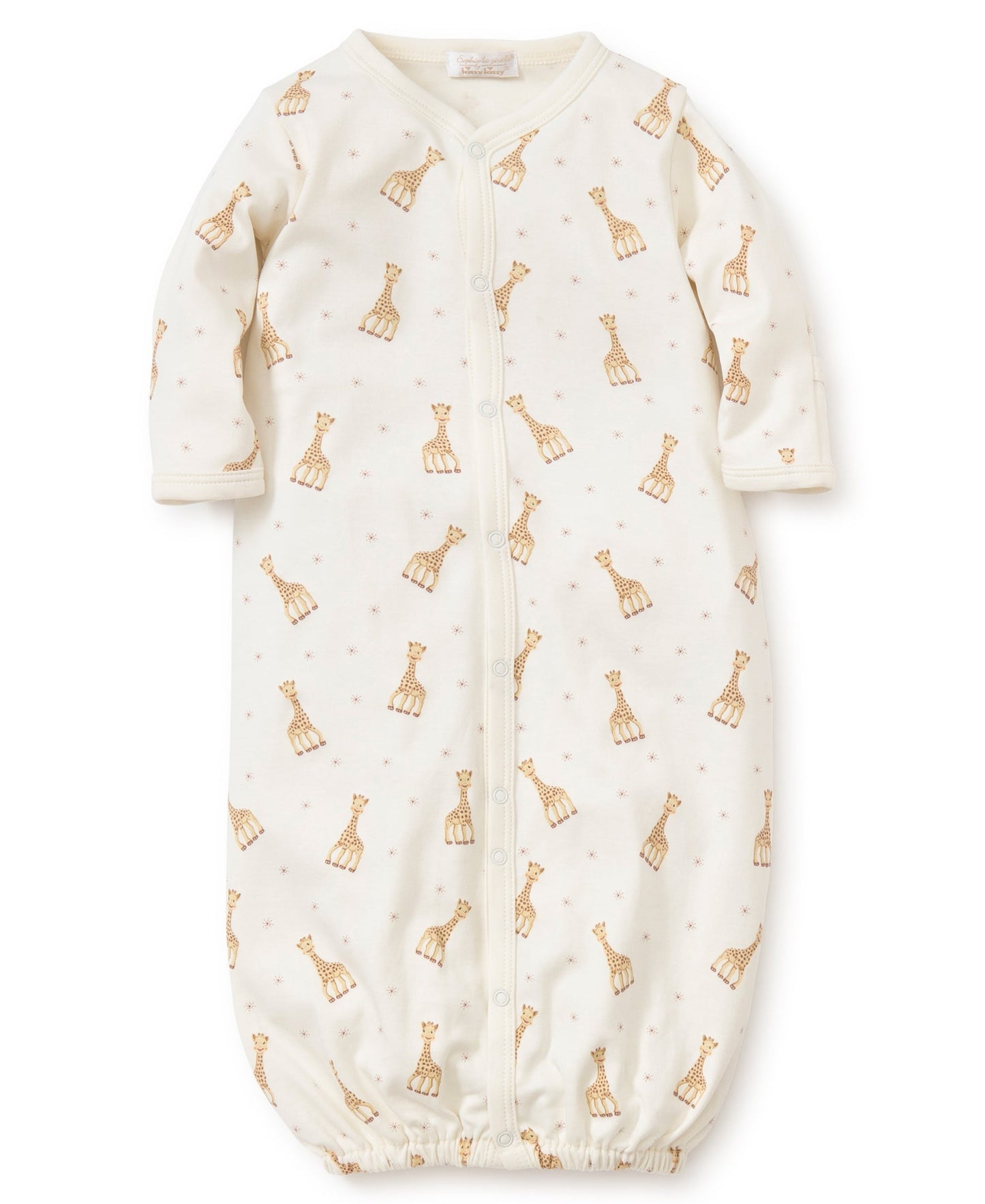 Kissy Kissy Sophie la Girafe Print Converter Gown - Ecru