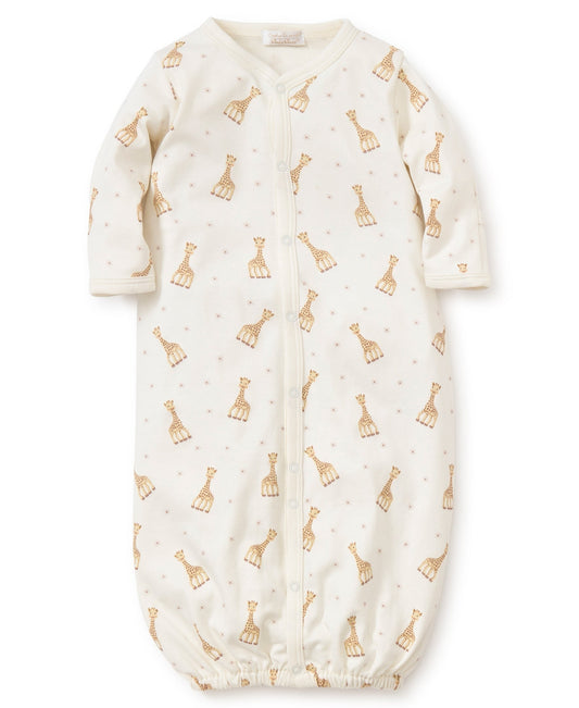 Kissy Kissy Convertible Gown - Sophie la Girafe Ecru, Newborn