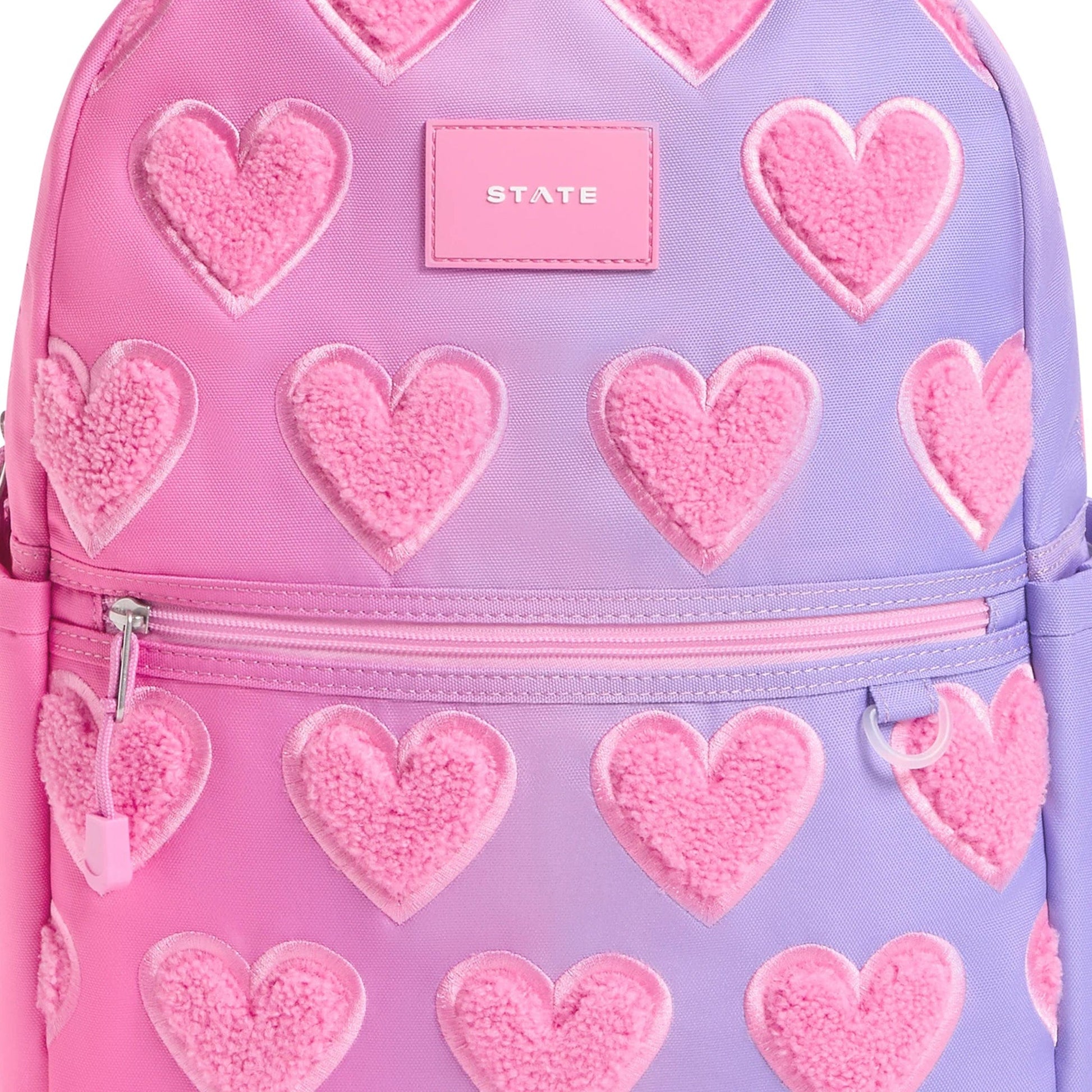 State Bags Kane Kids Backpack - Ombre Fuzzy Hearts - F253F484653