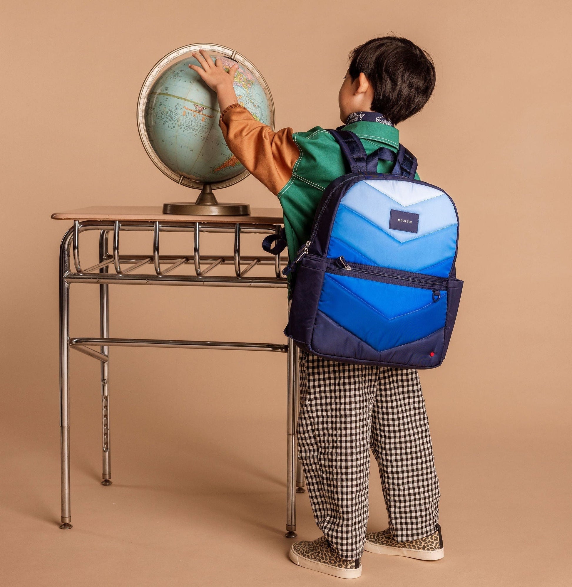State Bags Kane Backpack - Blue Chevron