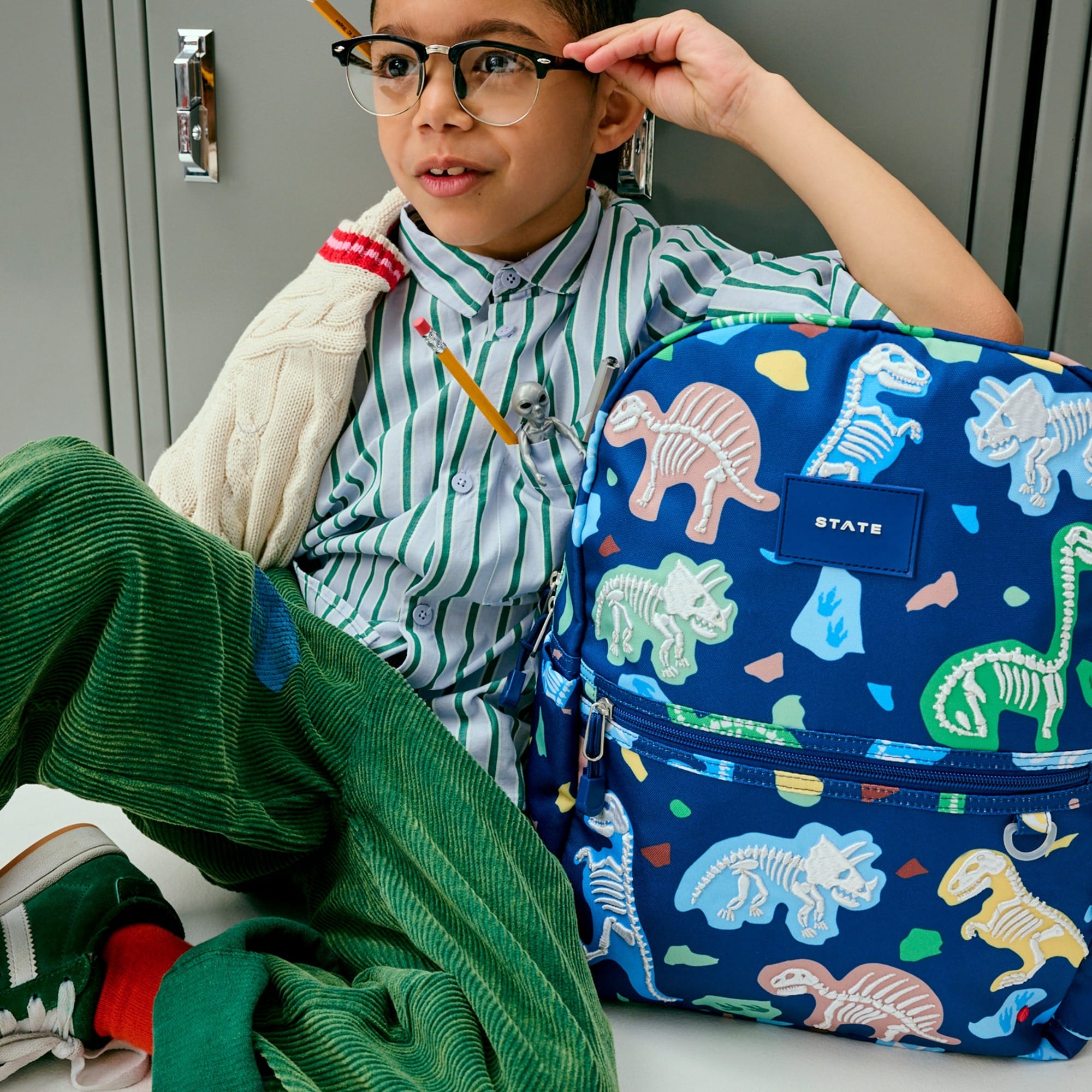 State Bags Kane Backpack - Dino Fossils – Albee Baby
