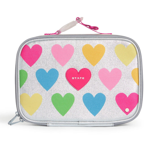 State Bags Rodgers Lunch Box - Happy Fuzzy Hearts
