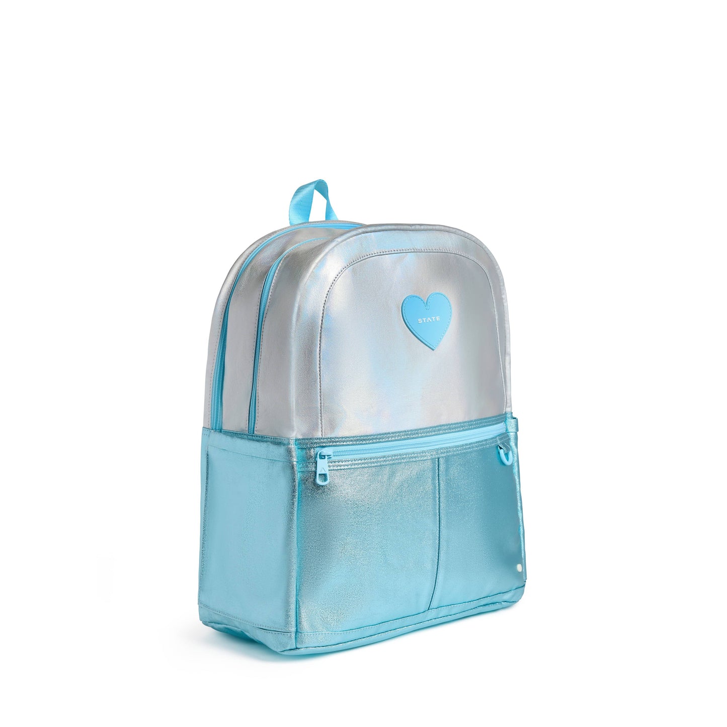 State Bags Kane Double Pocket Large Backpack - Blue Iridescent
