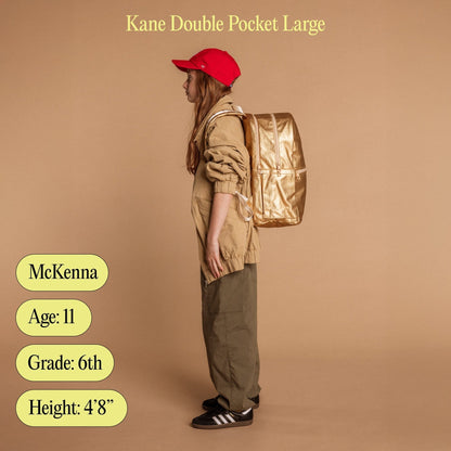 State Bags Kane Double Pocket Large Backpack - Blue Iridescent
