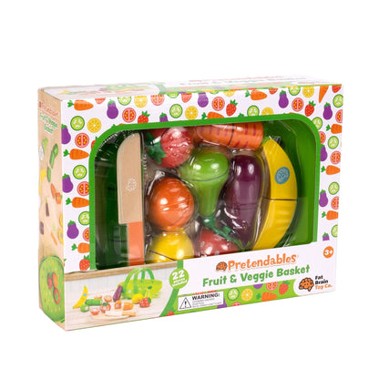 Fat Brain Toys Pretendables Fruit & Veggie Basket - FA401-1