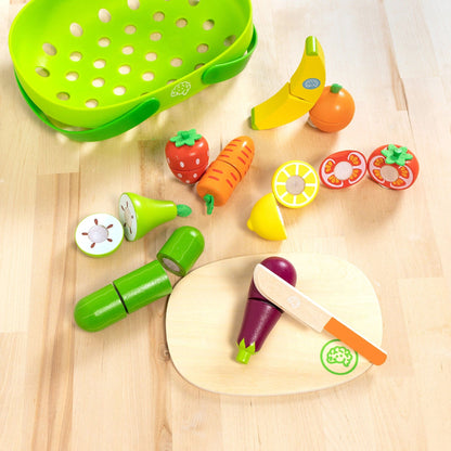 Fat Brain Toys Pretendables Fruit & Veggie Basket - FA401-1