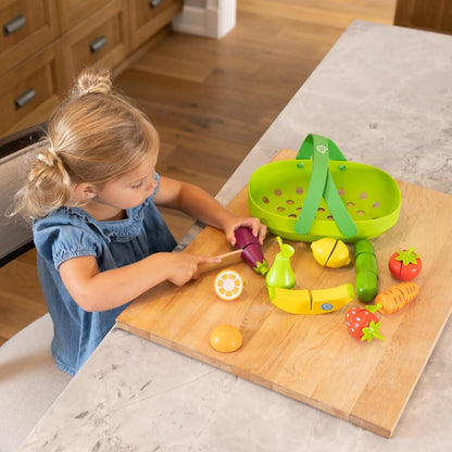 Fat Brain Toys Pretendables Fruit & Veggie Basket - Image 2