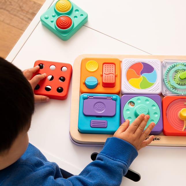Fat Brain Toys PlayTab Tiles - Flippy, Loopy Beads & Numbers Sensory Set (Set 1) - Image 2