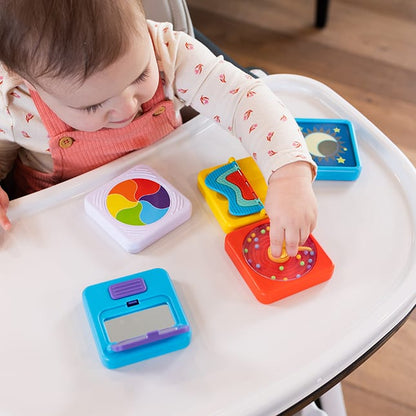 Fat Brain Toys PlayTab Tiles - Pulleys, Sliders & Spinners Sensory Set (Set 6) - Image 6