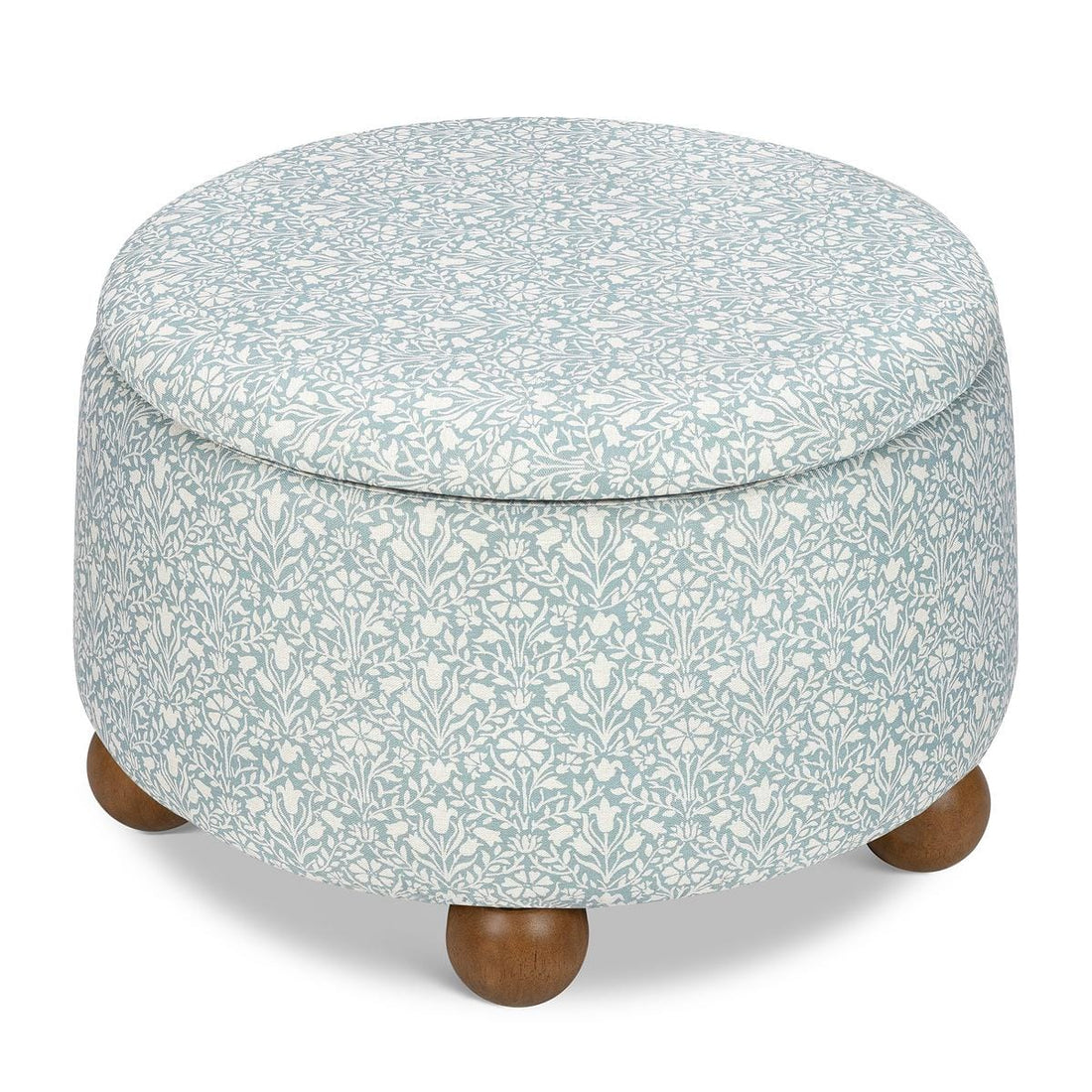 Morris & Co. x Namesake Tuffet Storage Ottoman - Bellflowers in Powdered Blue - M30985BPBDF