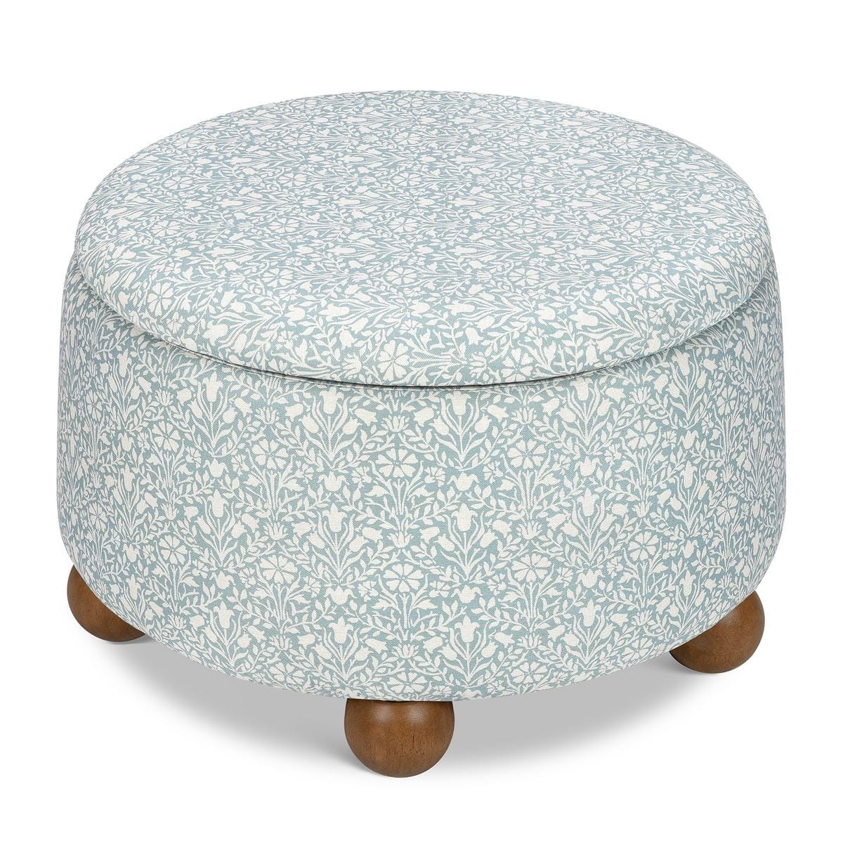 Morris & Co. x Namesake Tuffet Storage Ottoman - Bellflowers in Powdered Blue - M30985BPBDF
