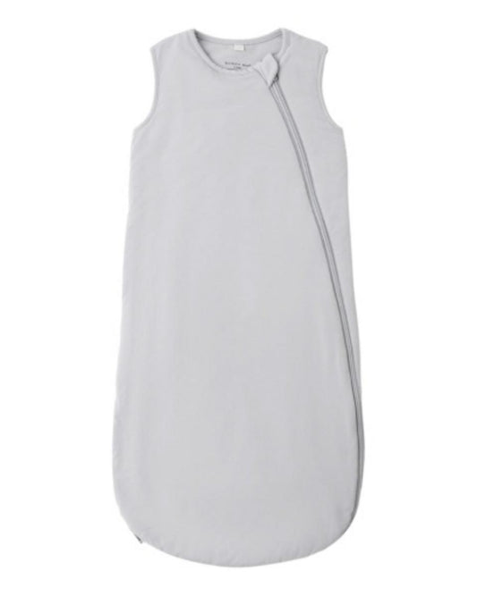 Quincy Mae light grey sleeveless baby sleep bag with diagonal zipper