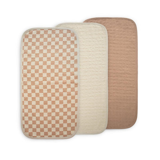 Mushie Changing Pad Liner 3-Pack - Check Combo - MCPL-1003