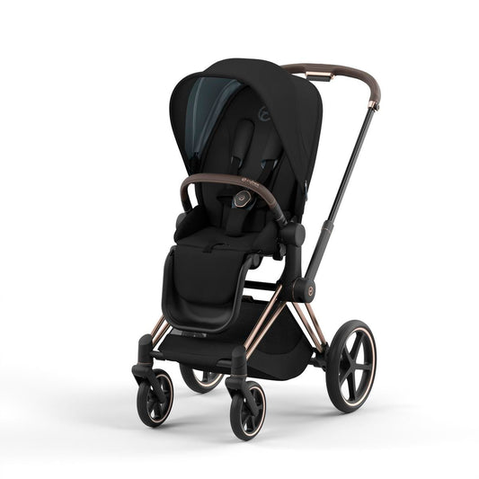 Cybex Priam 4 Stroller Bundle - Rose Gold / Brown / Deep Black - 521003961-521003939