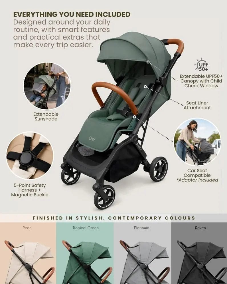 guzzie+Guss Oxygen V3 Stroller - Raven - Image 4