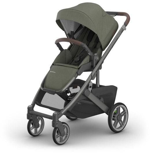 UPPAbaby Cruz V3 Stroller - Evelyn (Meadow Green / Graphite Frame / Chestnut Leather) - 0403-CRZ-NA-EVE