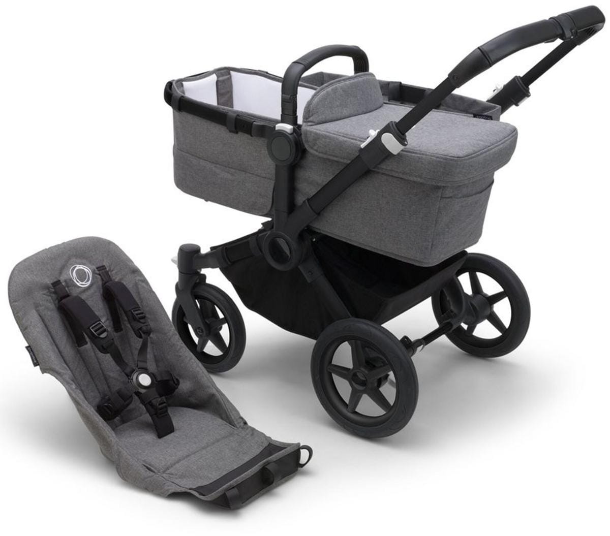 Bugaboo OPEN BOX Donkey 5 Base - Black / Grey Melange - 100002047-ob