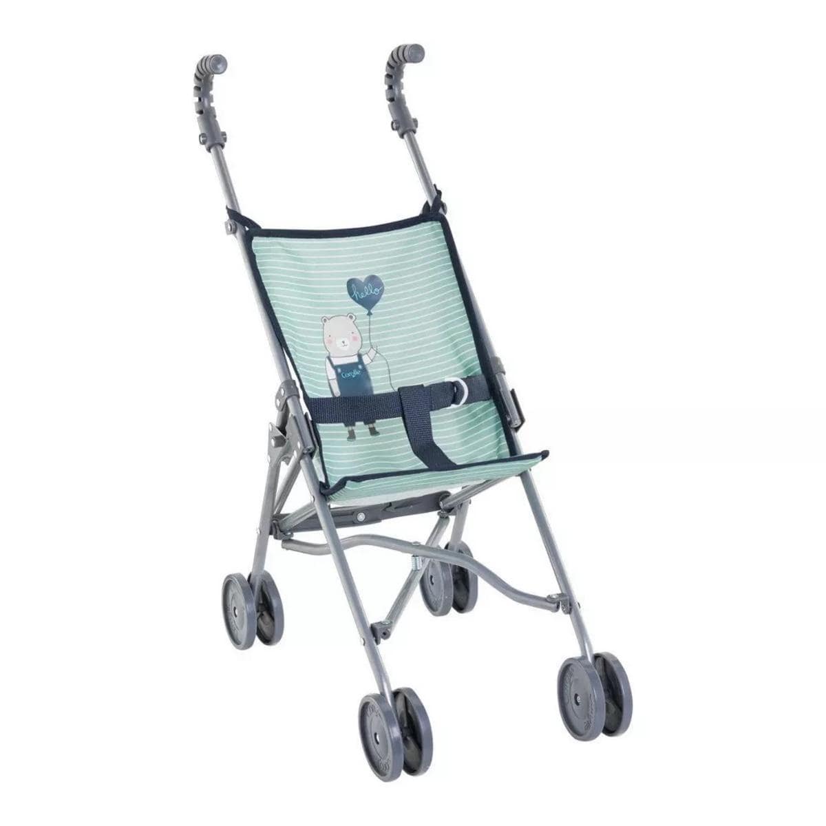 Corolle Umbrella Doll Stroller - Sage Stripe - 141650