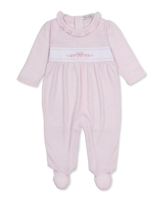 Kissy Kissy Stripe Footie - Classic Treasures Pink, 0-3M
