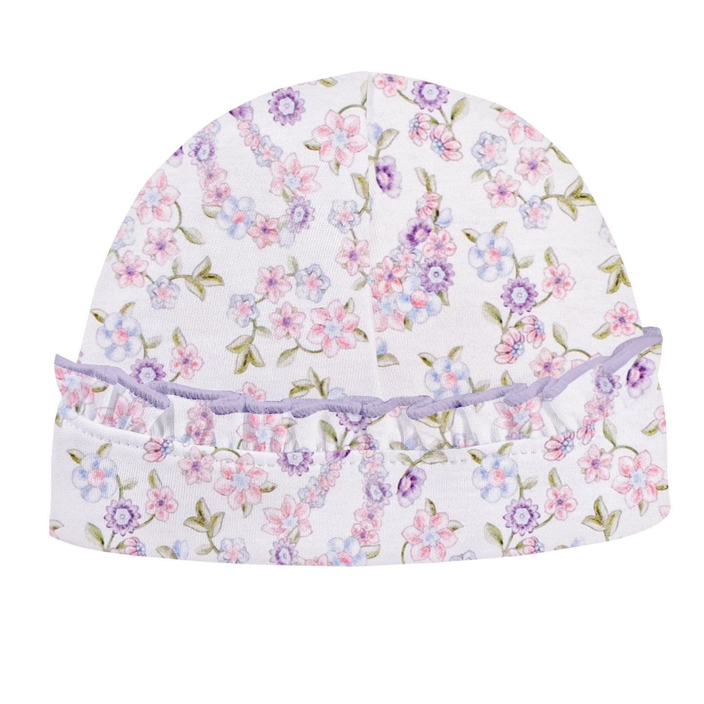 Baby Club Chic Paisley Romance Printed Pima Hat with Ruffle, NB