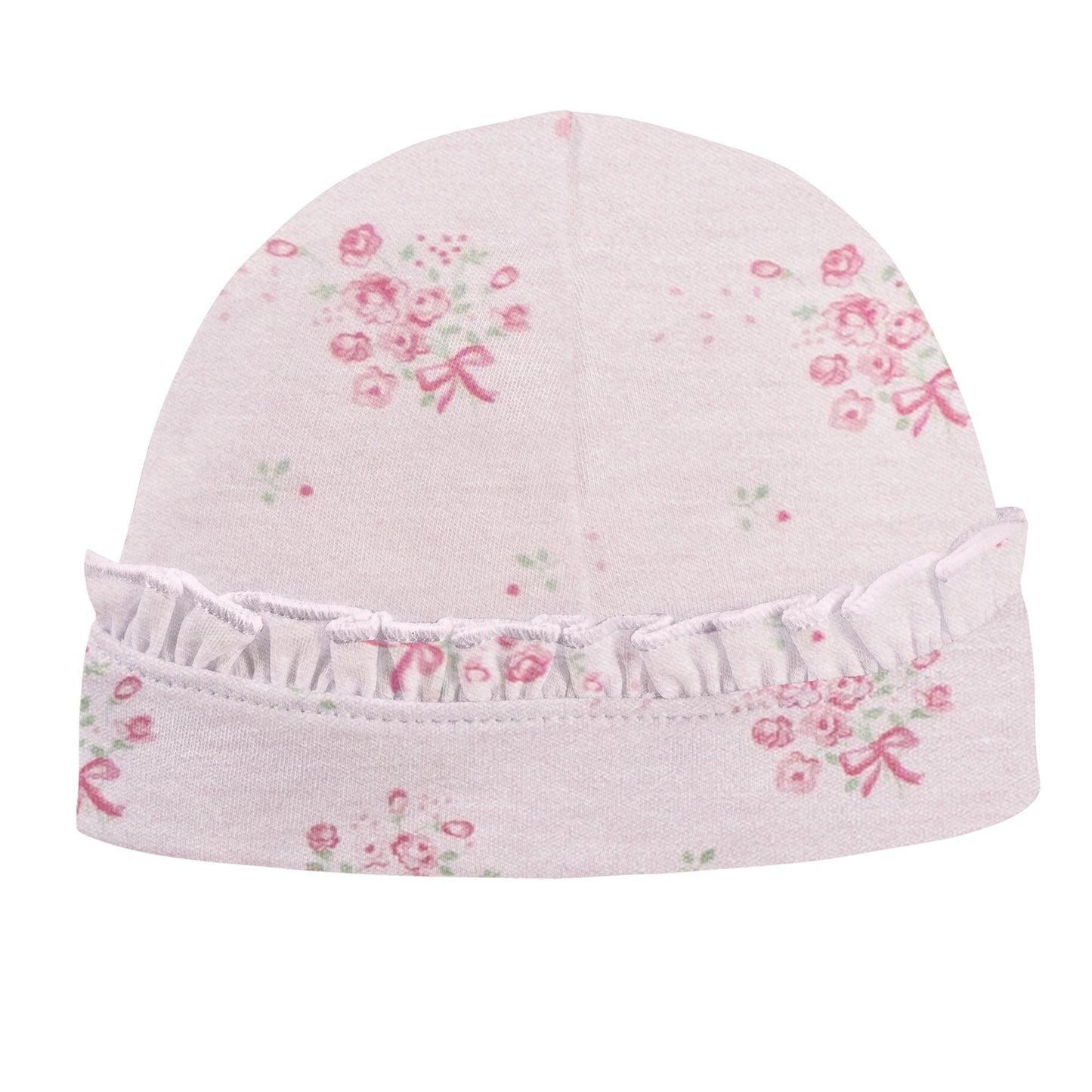 Baby Club Chic Tiny Bunch of Roses Printed Pima Hat with Ruffle, 0-3M