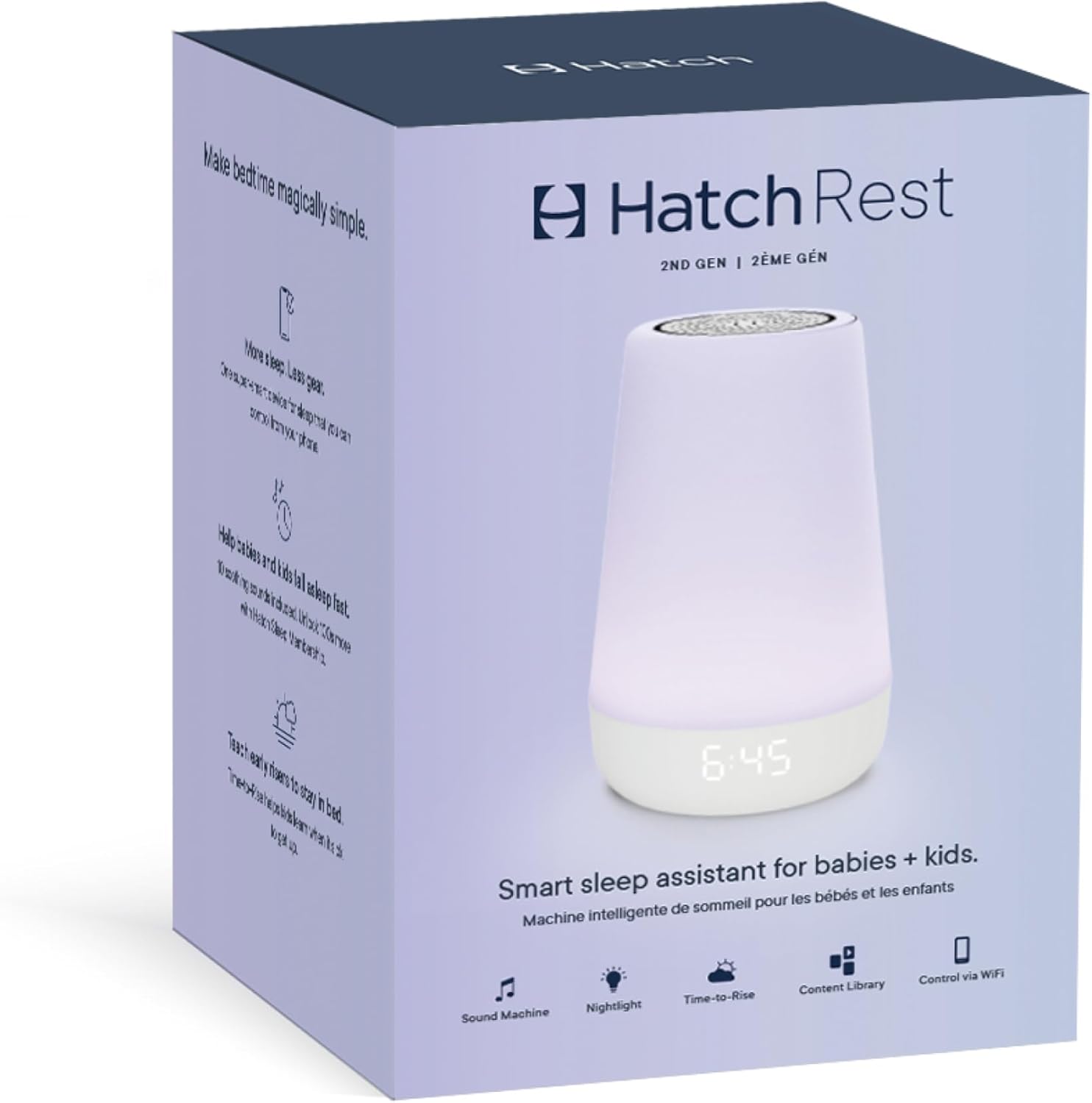 Hatch Rest 2nd Gen Sound Machine, Night Light, Time-to-Rise - HBR4400R