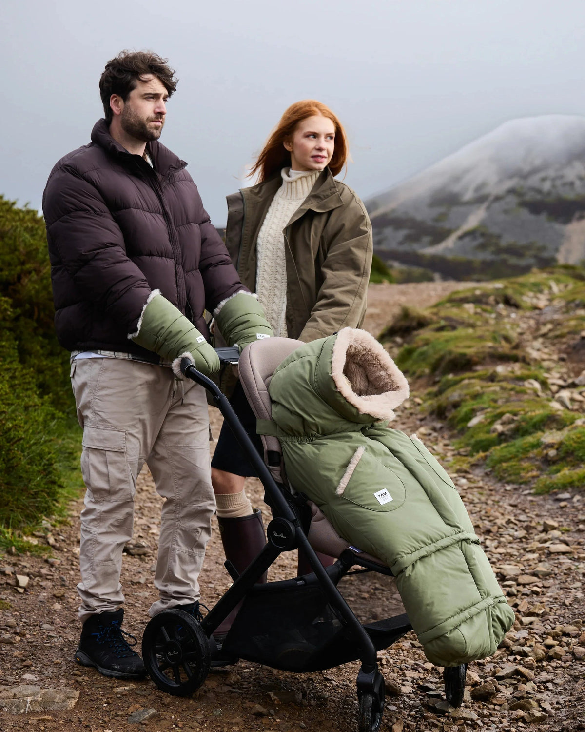 7AM Enfant Warmmuffs 212 - Woodland / Greige Faux Fur, OS - Image 14