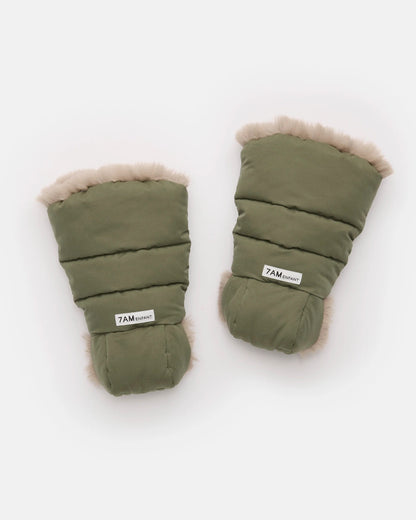 7AM Enfant Warmmuffs 212 - Woodland / Greige Faux Fur, OS - Image 6