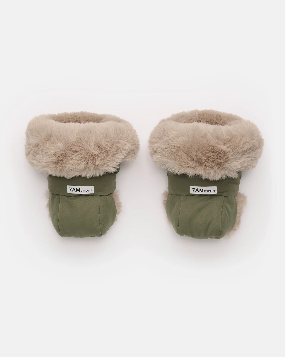 7AM Enfant Warmmuffs 212 - Woodland / Greige Faux Fur, OS - Image 7