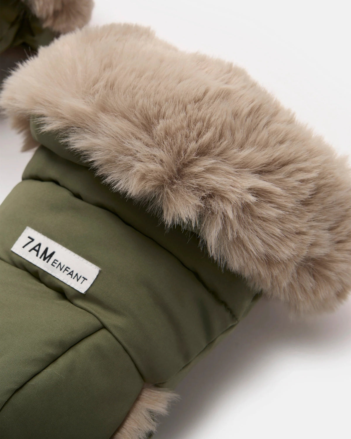 7AM Enfant Warmmuffs 212 - Woodland / Greige Faux Fur, OS - Image 9