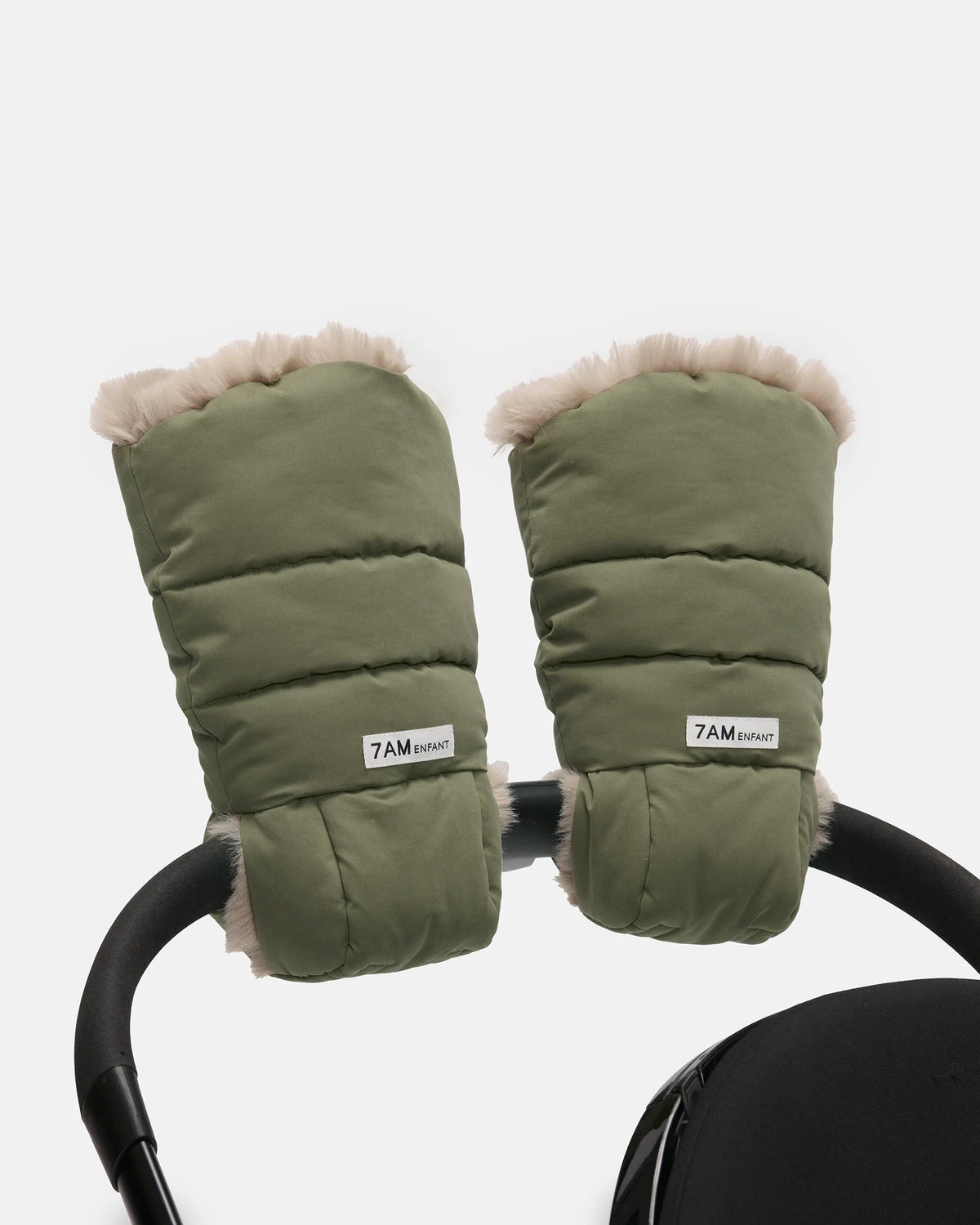 7AM Enfant Warmmuffs 212 - Woodland / Greige Faux Fur, OS