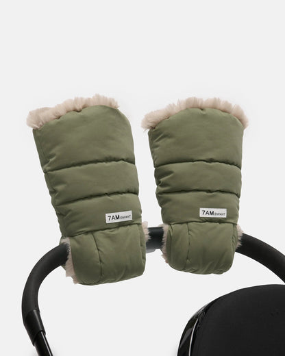 7AM Enfant Warmmuffs 212 - Woodland / Greige Faux Fur, OS