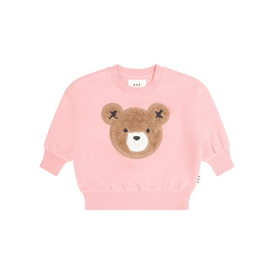 Huxbaby Furry Huxbear Sweatshirt – Vintage Pink, 6-12M