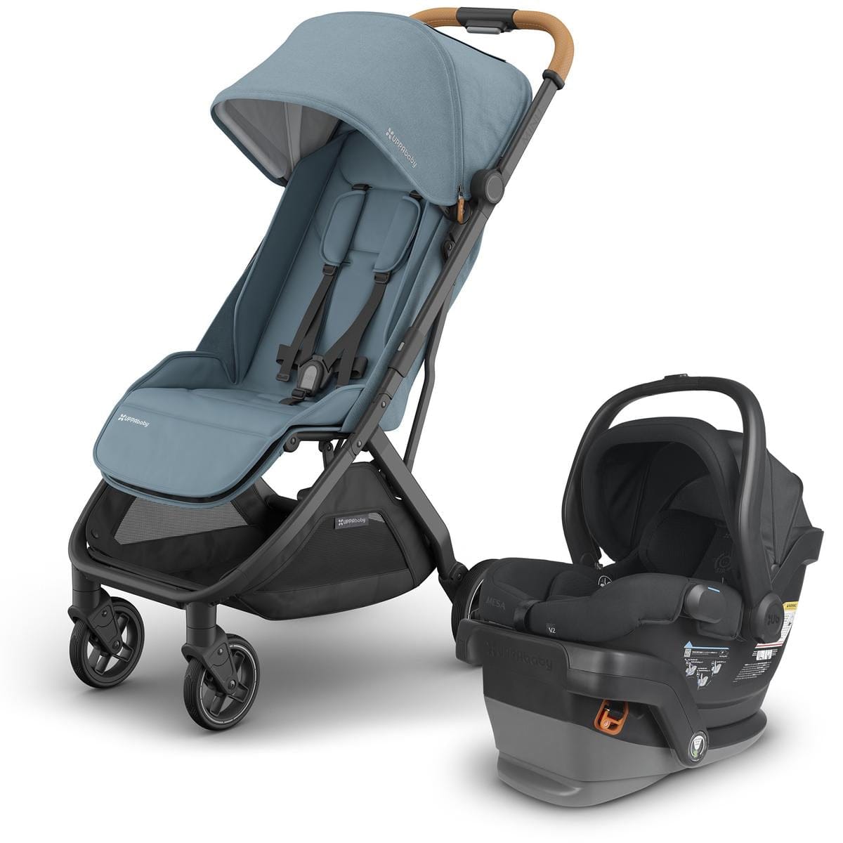 UPPAbaby Minu V3 Compact Stroller + Mesa V2 Travel System Bundle - Dillan / Jake - TRVL-MESAV2-0803-MIN-NA-DIL