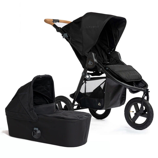 Bumbleride Indie Single Stroller + Bassinet Bundle - Black / Black - I-875LC-BAS-63LC